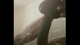 Showering and breaking in this sex toy